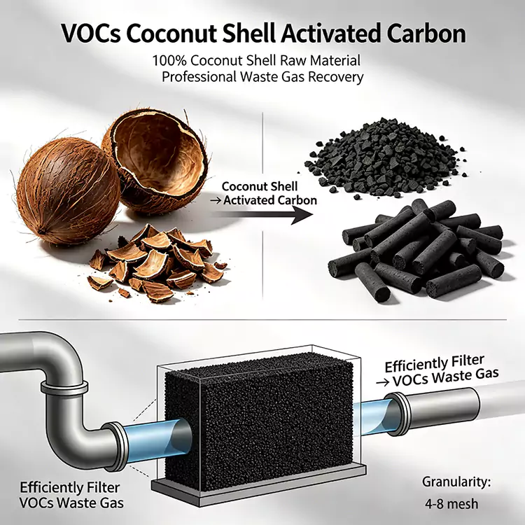 VOCs ریکوری ناریل شیل کاربن